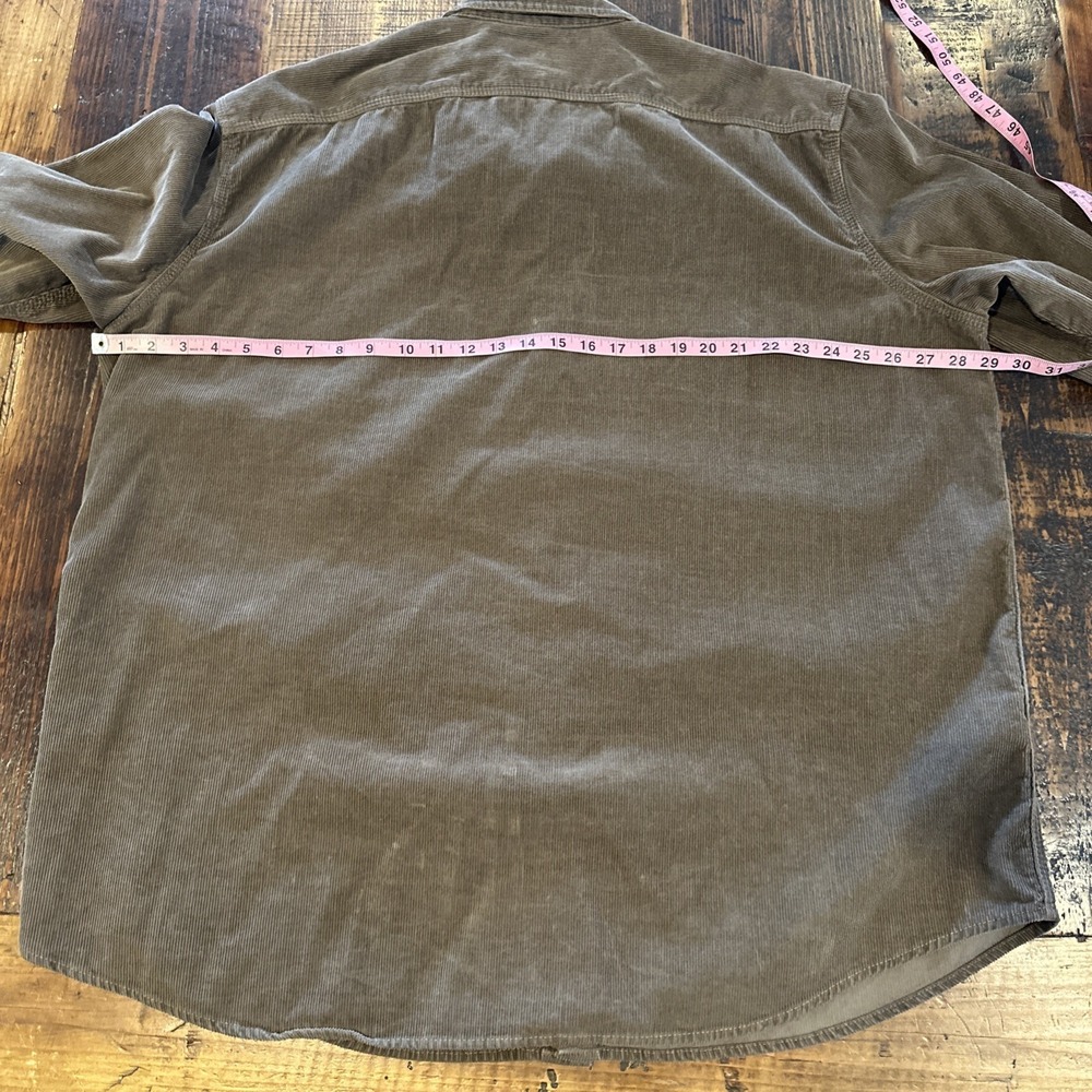 LL BEAN BROWN CORDUROY SHIRT BUTTON DOWN XXL REG 2XL - Picture 3 of 4